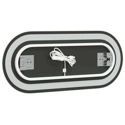 Badrumsspegel LED 70x30 cm oval