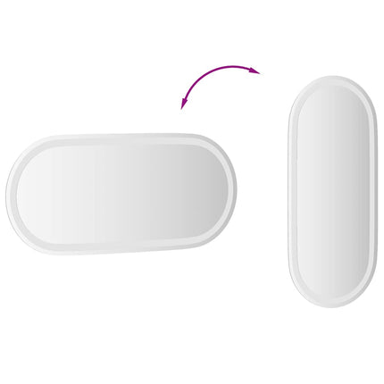 Badrumsspegel LED 80x35 cm oval