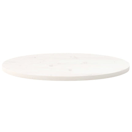 Bordsskiva vit 70x35x2,5 cm oval massiv furu