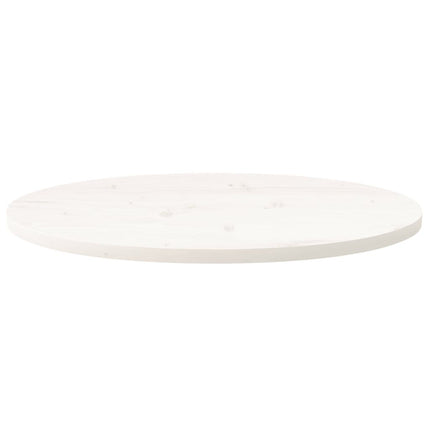 Bordsskiva vit 40x30x2,5 cm oval massiv furu