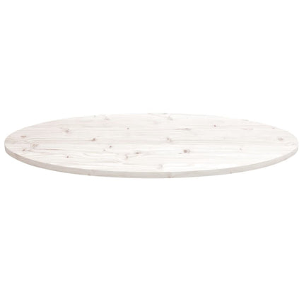 Bordsskiva vit 90x45x2,5 cm oval massiv furu