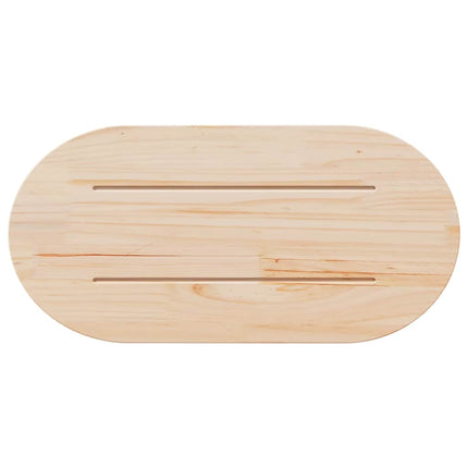 Bordsskiva vit 60x30x2,5 cm oval massiv furu