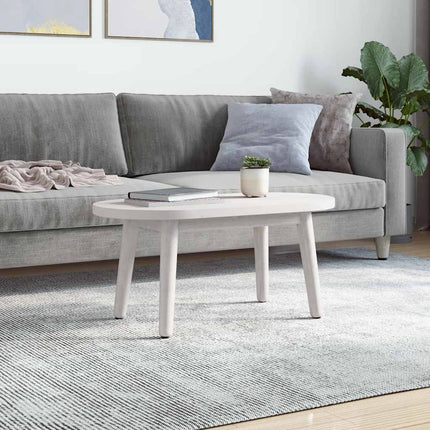 Bordsskiva vit 80x40x2,5 cm oval massiv furu