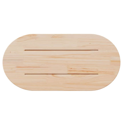 Bordsskiva vit 80x40x2,5 cm oval massiv furu
