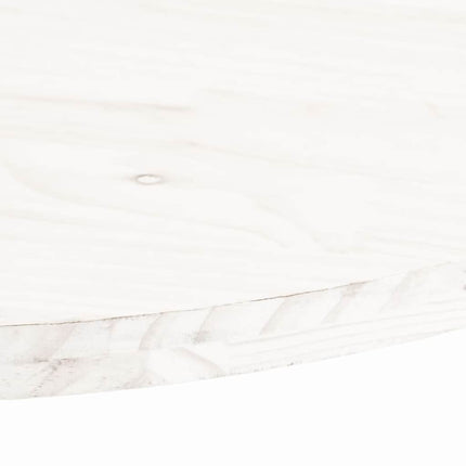 Bordsskiva vit 90x45x2,5 cm oval massiv furu
