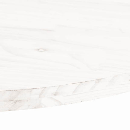 Bordsskiva vit 100x50x2,5 cm oval massiv furu