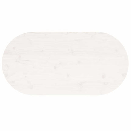 Bordsskiva vit 110x55x2,5 cm oval massiv furu