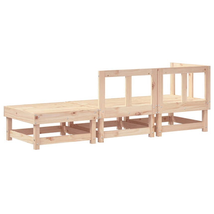 Loungegrupp 3 delar massiv furu