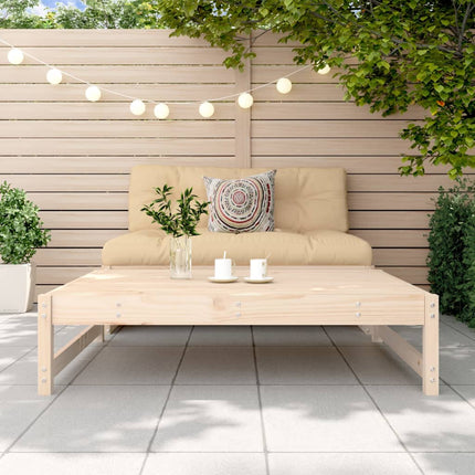 Fotpall för trädgården 120x80 cm massiv furu