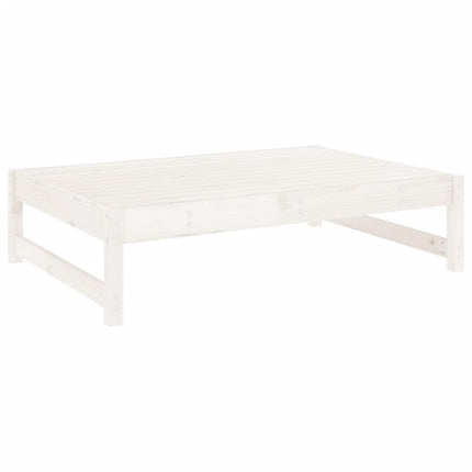 Fotpall för trädgården vit 120x80 cm massiv furu