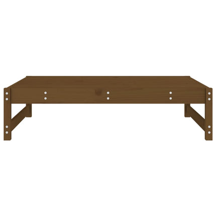 Fotpall för trädgården honungsbrun 120x80 cm massiv furu