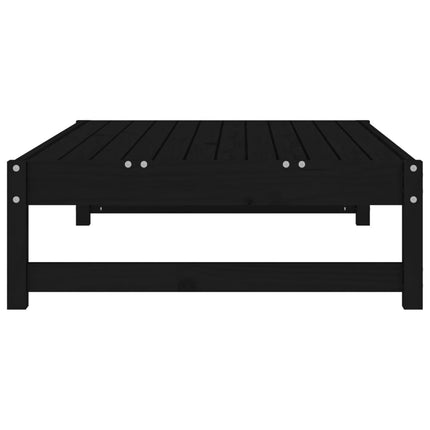 Fotpall för trädgården svart 120x80 cm massiv furu