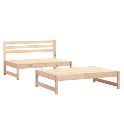 Loungegrupp 2 delar massiv furu