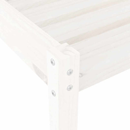 Solsängar 2 st vit 199,5x60x74 cm massiv furu
