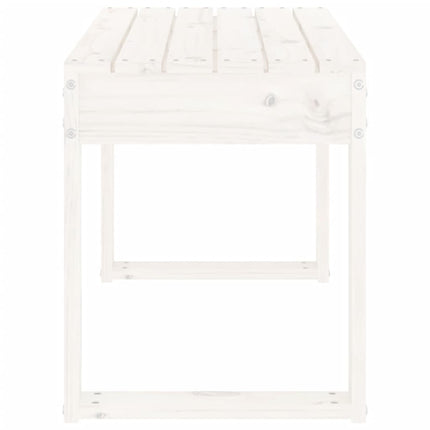 Trädgårdsbänk vit 80x38x45 cm massiv furu
