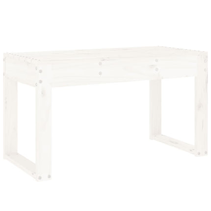 Trädgårdsbänk vit 80x38x45 cm massiv furu