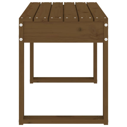 Trädgårdsbänk honungsbrun 80x38x45 cm massiv furu