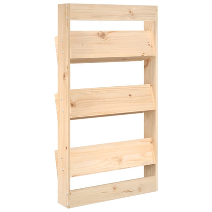 Odlingslåda för vägg 3 nivåer 60x18,5x110 cm massiv furu