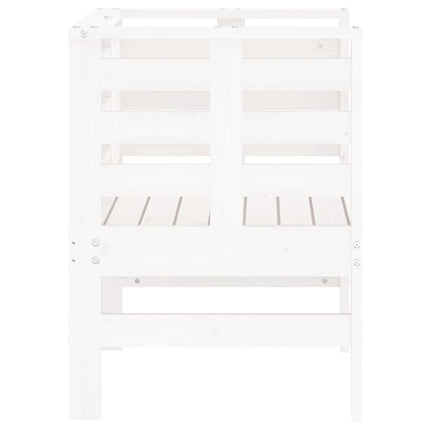 Trädgårdsstolar 2 st vit 61,5x53x71 cm massiv furu
