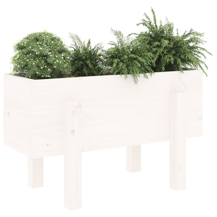 Odlingslåda 62x30x38 cm vit massiv furu