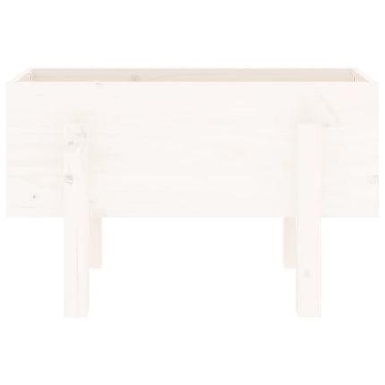 Odlingslåda 62x30x38 cm vit massiv furu