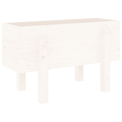 Odlingslåda 62x30x38 cm vit massiv furu