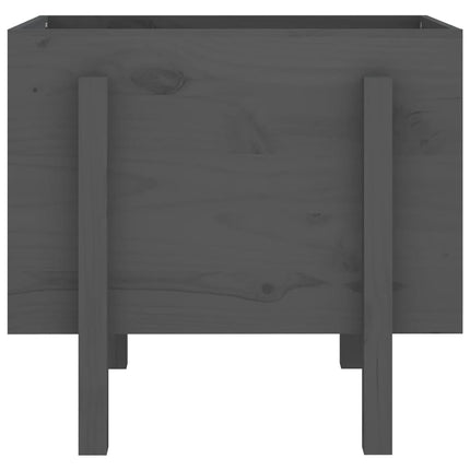 Odlingslåda 62x50x57 cm grå massiv furu