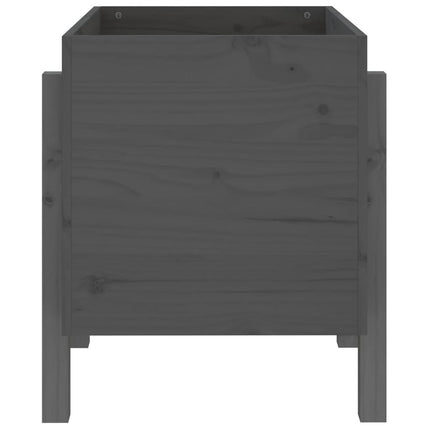 Odlingslåda 62x50x57 cm grå massiv furu
