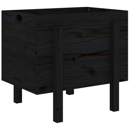 Odlingslåda 62x50x57 cm svart massiv furu