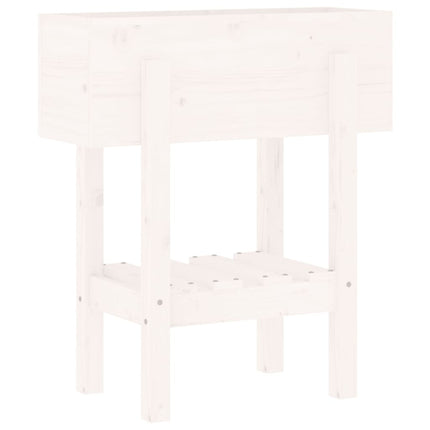 Odlingslåda 62x30x69 cm vit massiv furu