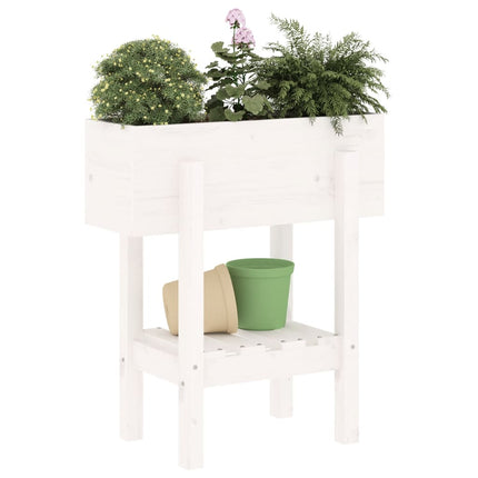 Odlingslåda 62x30x69 cm vit massiv furu