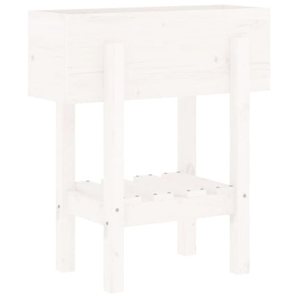 Odlingslåda 62x30x69 cm vit massiv furu