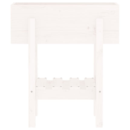 Odlingslåda 62x30x69 cm vit massiv furu