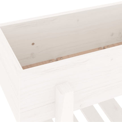 Odlingslåda 62x30x69 cm vit massiv furu