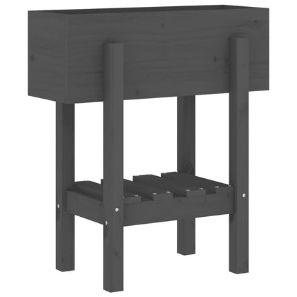 Odlingslåda 62x30x69 cm grå massiv furu