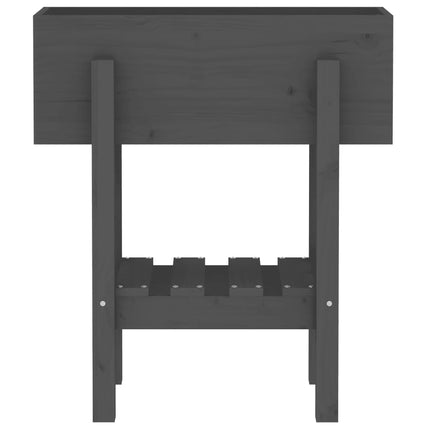 Odlingslåda 62x30x69 cm grå massiv furu