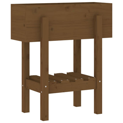 Odlingslåda 62x30x69 cm honungsbrun massiv furu