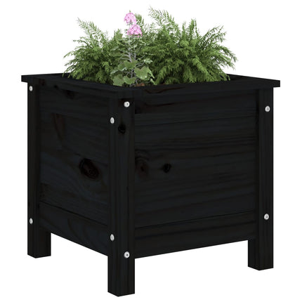 Odlingslåda 40x40x39 cm svart massiv furu