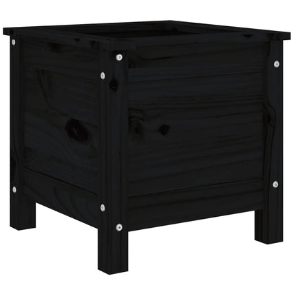 Odlingslåda 40x40x39 cm svart massiv furu