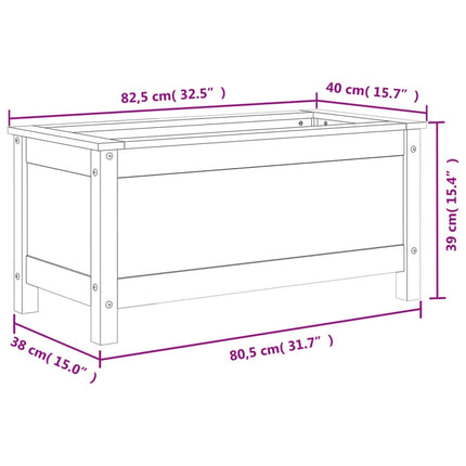 Odlingslåda 82,5x40x39 cm massiv furu