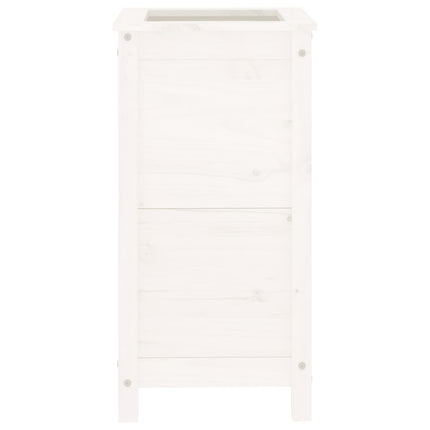 Odlingslåda 40x40x78 cm vit massiv furu