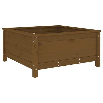 Odlingslåda 82,5x82,5x39 cm honungsbrun massiv furu