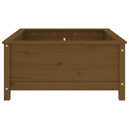 Odlingslåda 82,5x82,5x39 cm honungsbrun massiv furu