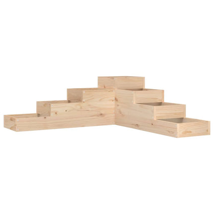 Trädgårdskruka 4 våningar 106x104,5x36 cm massivt trä furu