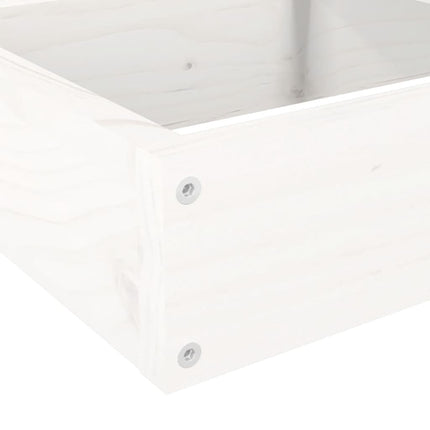 Odlingslåda 4 nivåer 106x104,5x36 cm vit massiv furu
