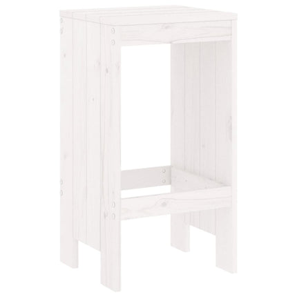 Barstolar 2 st vit 40x36x75 cm massiv furu