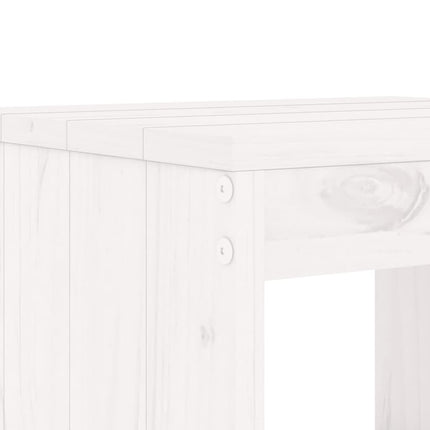 Barstolar 2 st vit 40x36x75 cm massiv furu