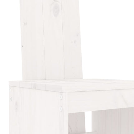 Barstolar 2 st vit 40x42x120 cm massiv furu