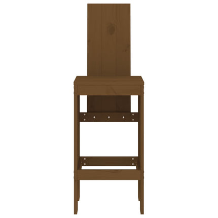 Barstolar 2 st honungsbrun 40x42x120 cm massiv furu