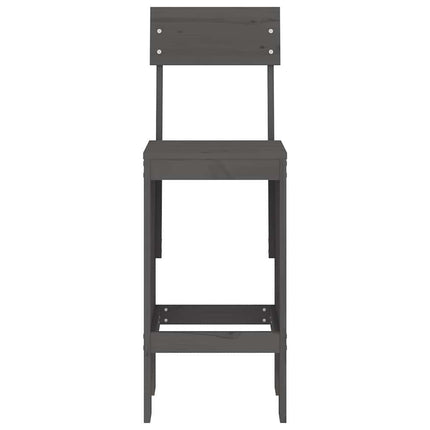 Barpallar 2 st grå 40x48,5x115,5 cm massiv furu
